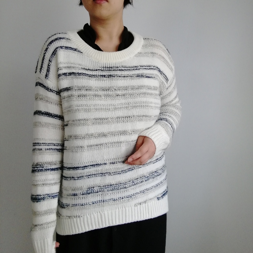 πβοΈCalvin Klein White Marled Sweater - Picture 2 of 7